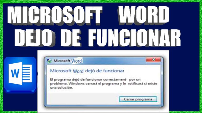 Cómo solucionar problema de word 2010