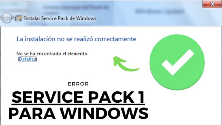 Cómo solucionar problema con windows sp1